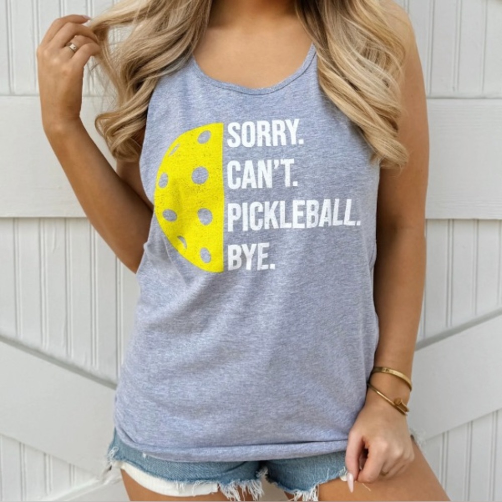 NWT Women’s Gray Pickleball Graphic Tank Top XXL